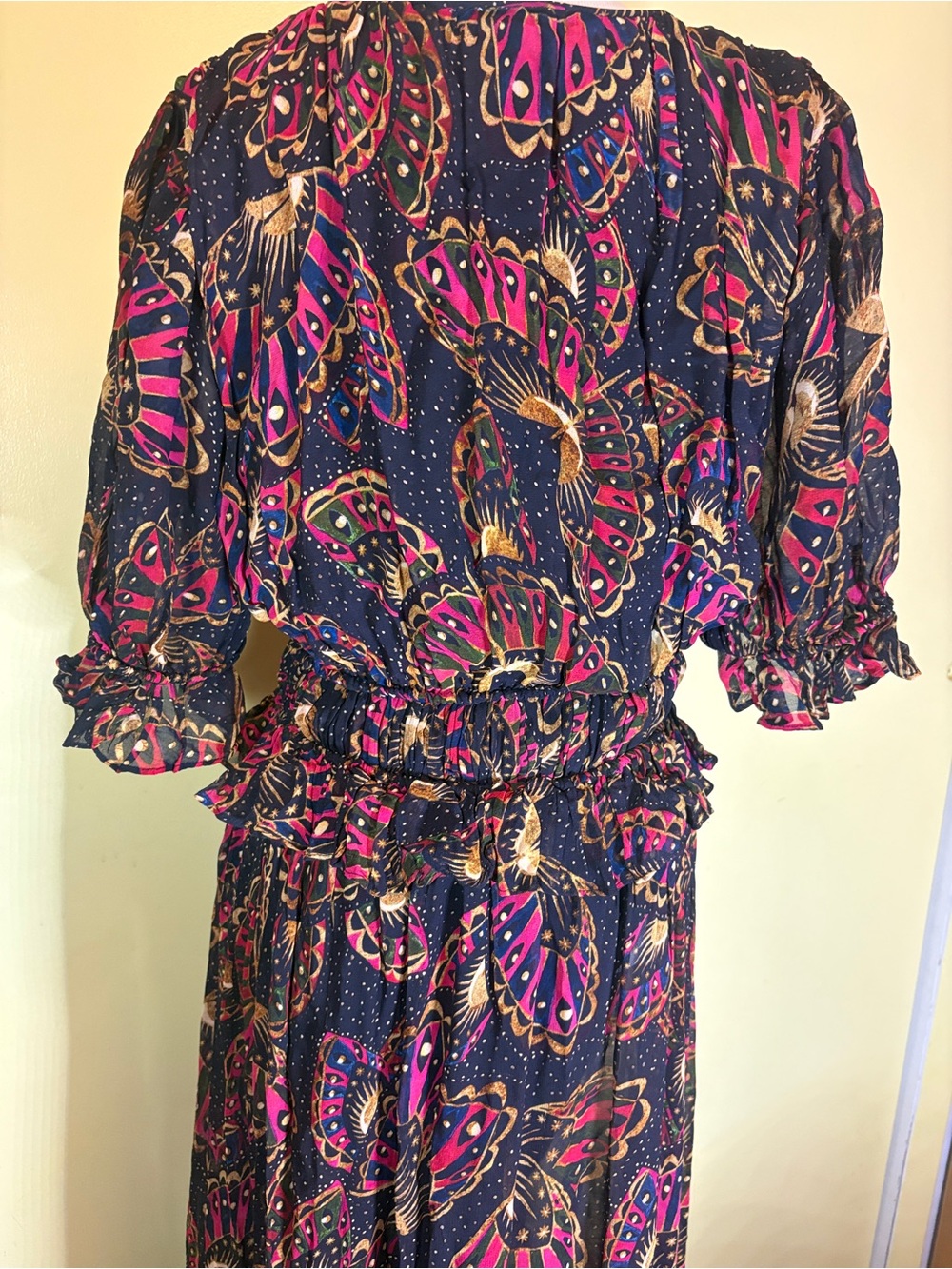Farm Rio Butterfly Sky Tiered Maxi Dress. Medium NWT - Picture 10 of 15